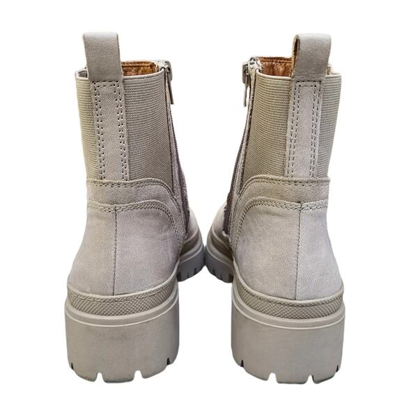 Lug Sole Chelsea Boots Tan Leather Lucky Brand Eabile Size 8 Chunky Platform - Picture 5 of 13